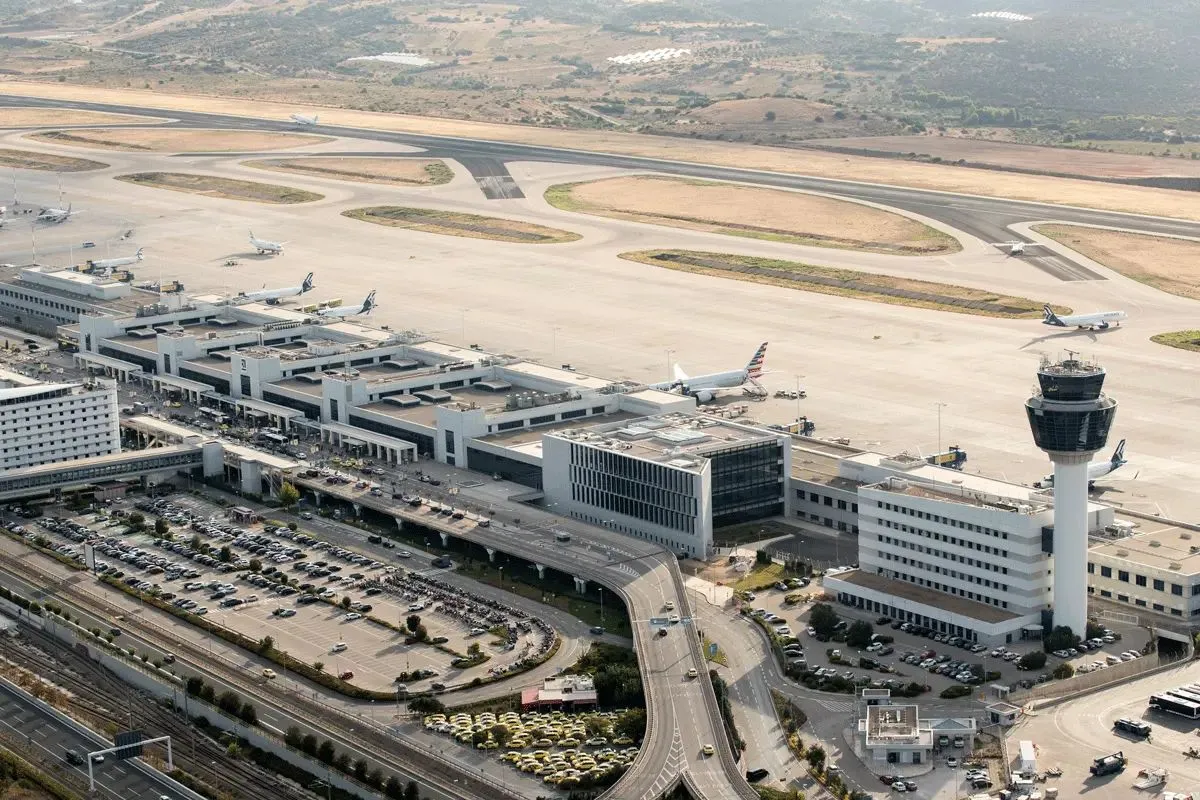 A private chauffeured vehicle waiting at Athens International Airport